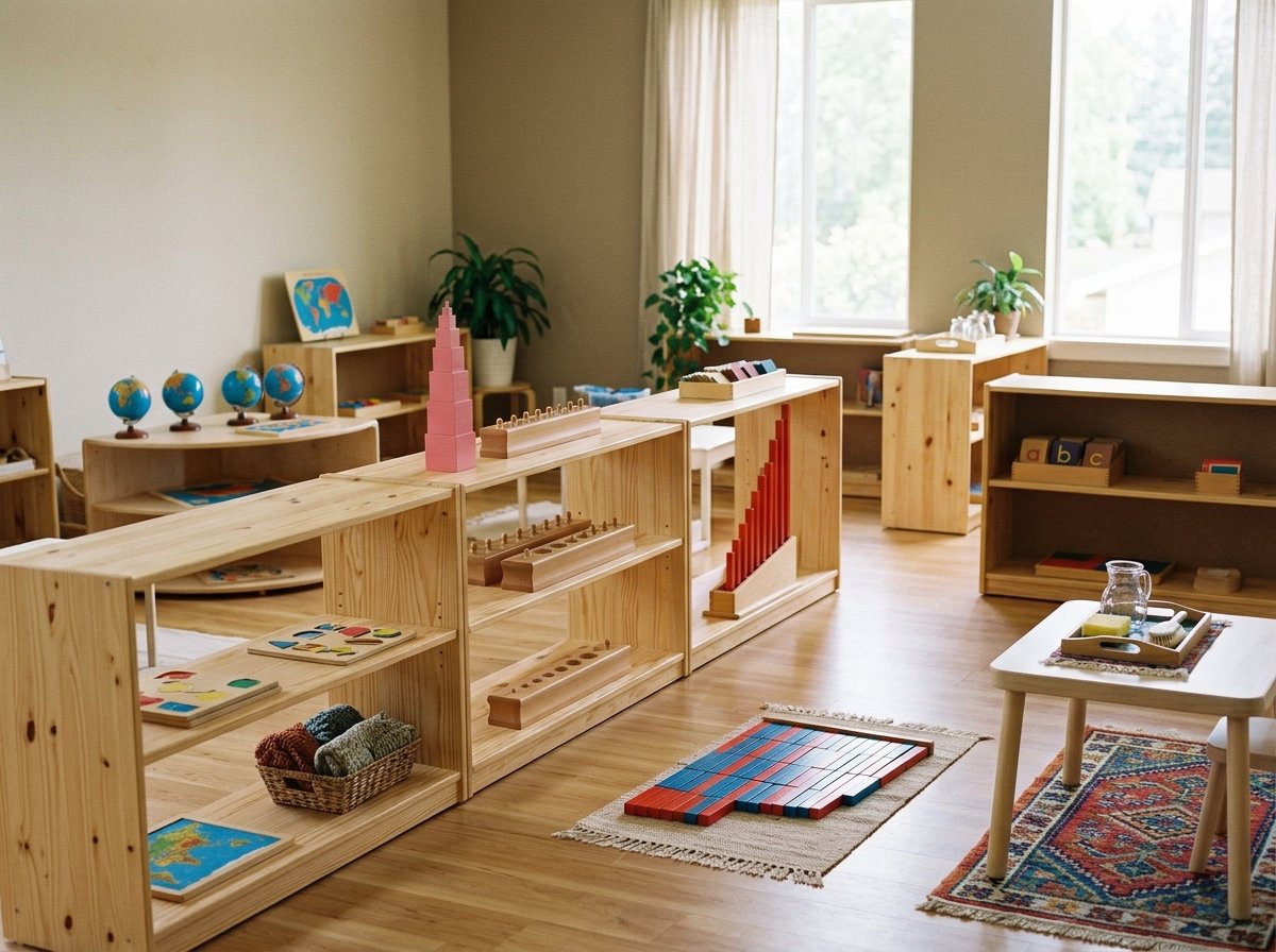 ambiente com itens montessori