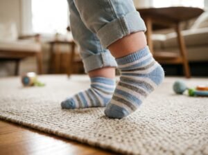 foco nos pés do bebê