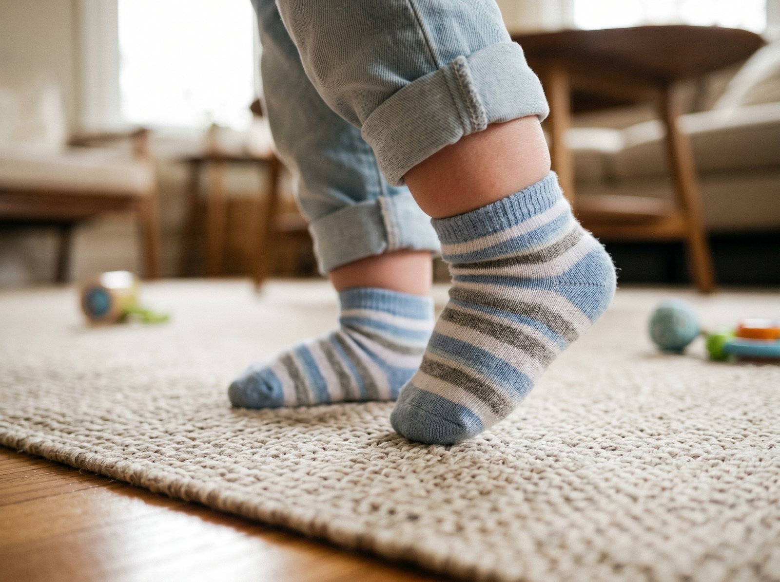 foco nos pés do bebê
