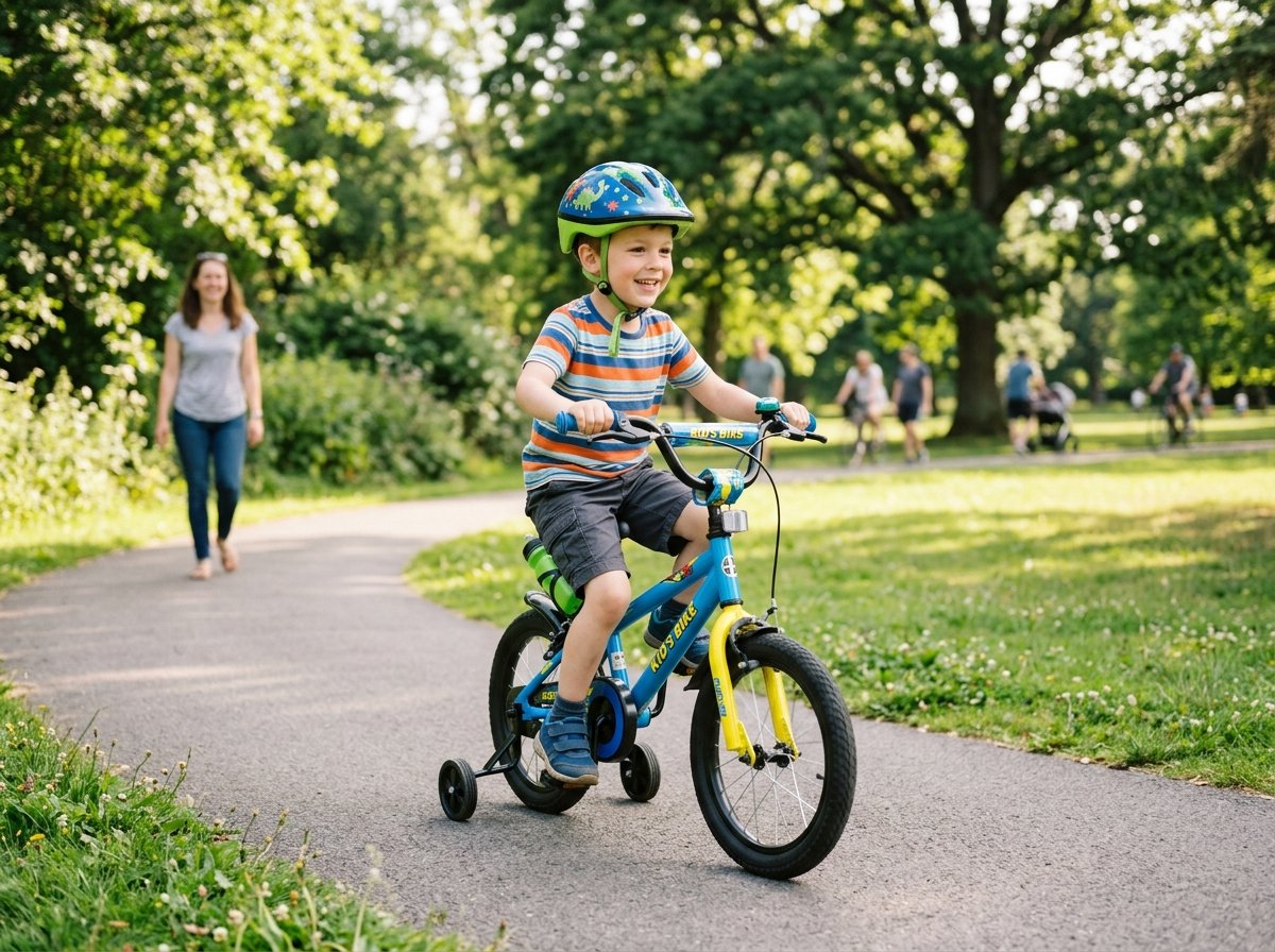criança andando de bicicleta