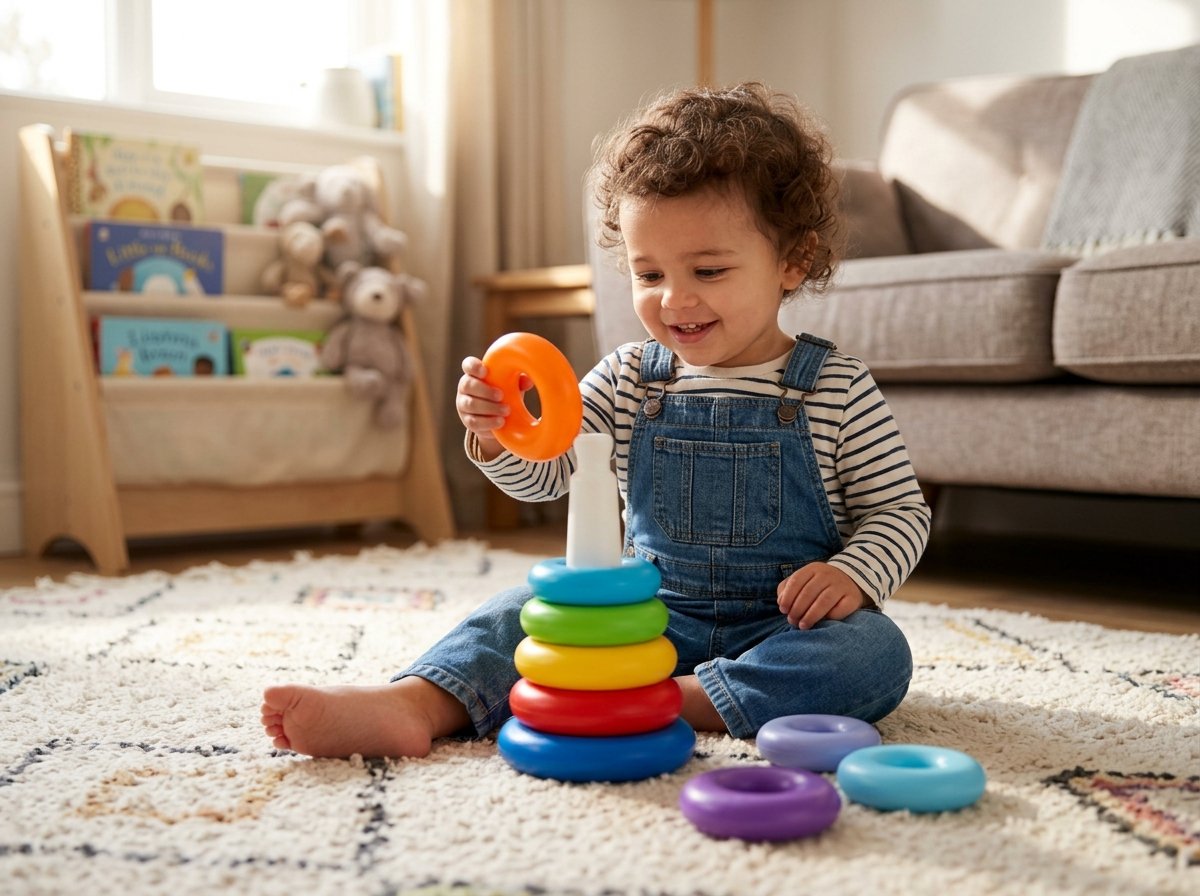 criança brincando com brinquedo lúdico